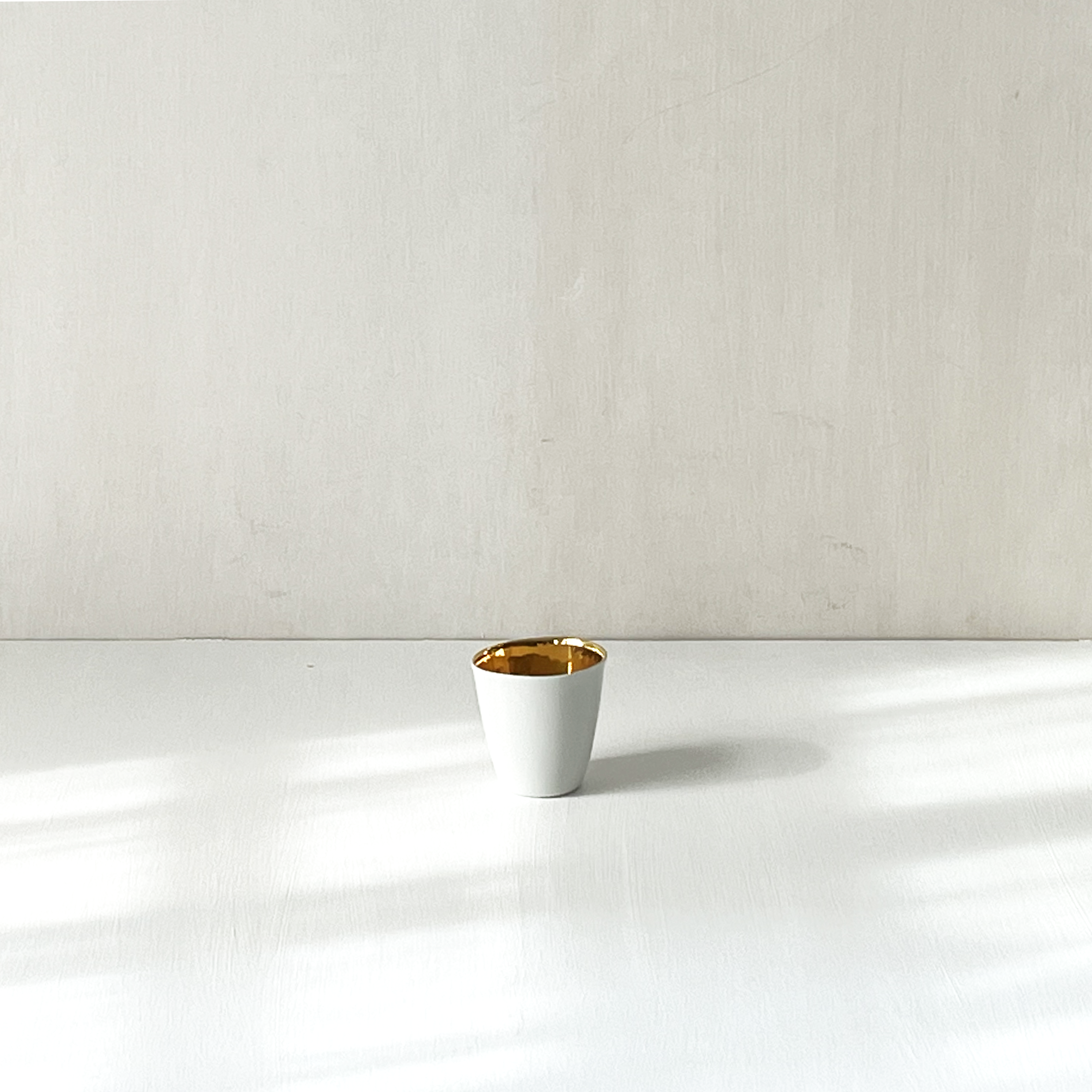 Espresso Cup, Gold & Porcelain