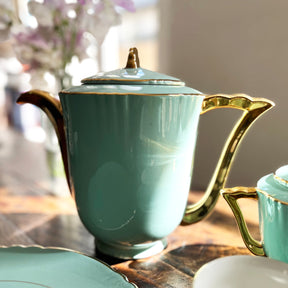 Vintage French Art Deco Tea Service, Set of 15
