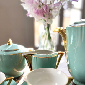 Vintage French Art Deco Tea Service, Set of 15