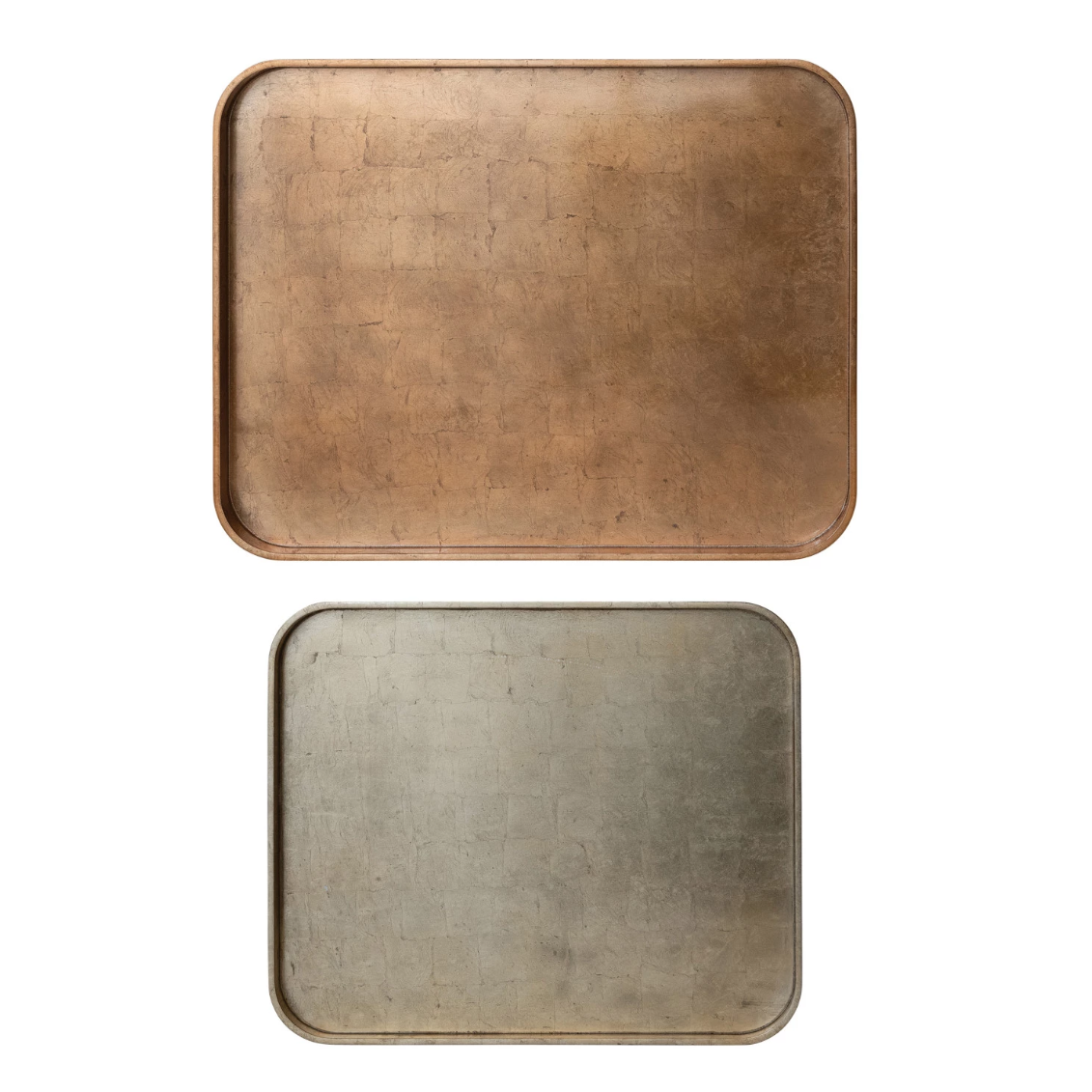 Lacquered Trays with Foil Finish