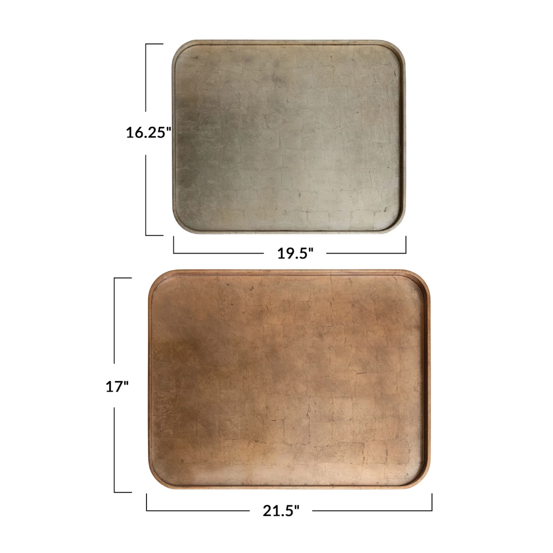 Lacquered Trays with Foil Finish