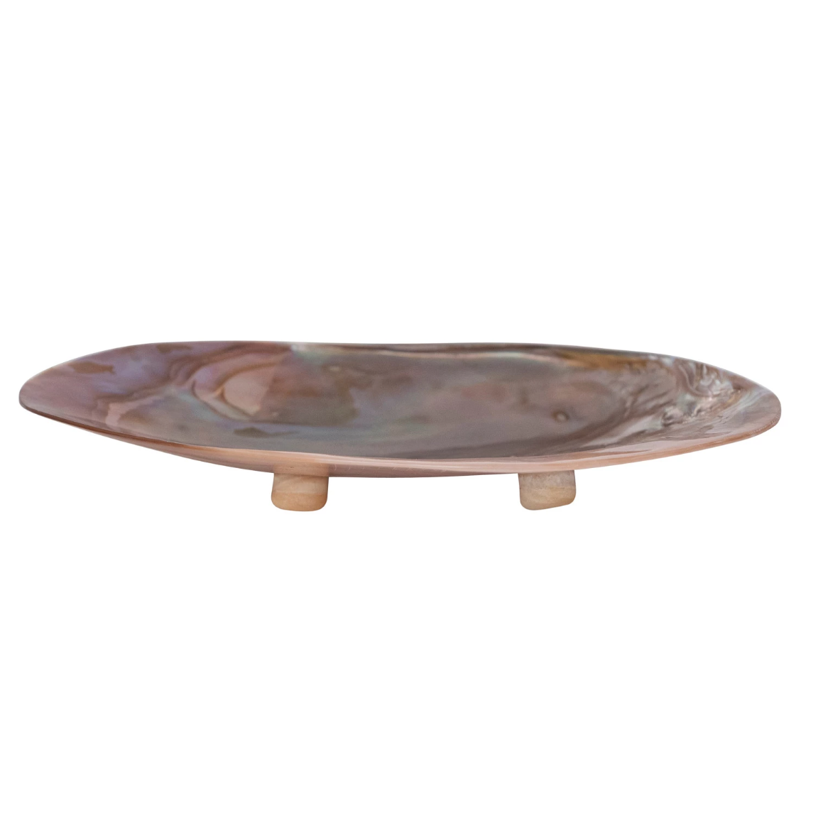 Decorative Pink Seashell Footed Dish