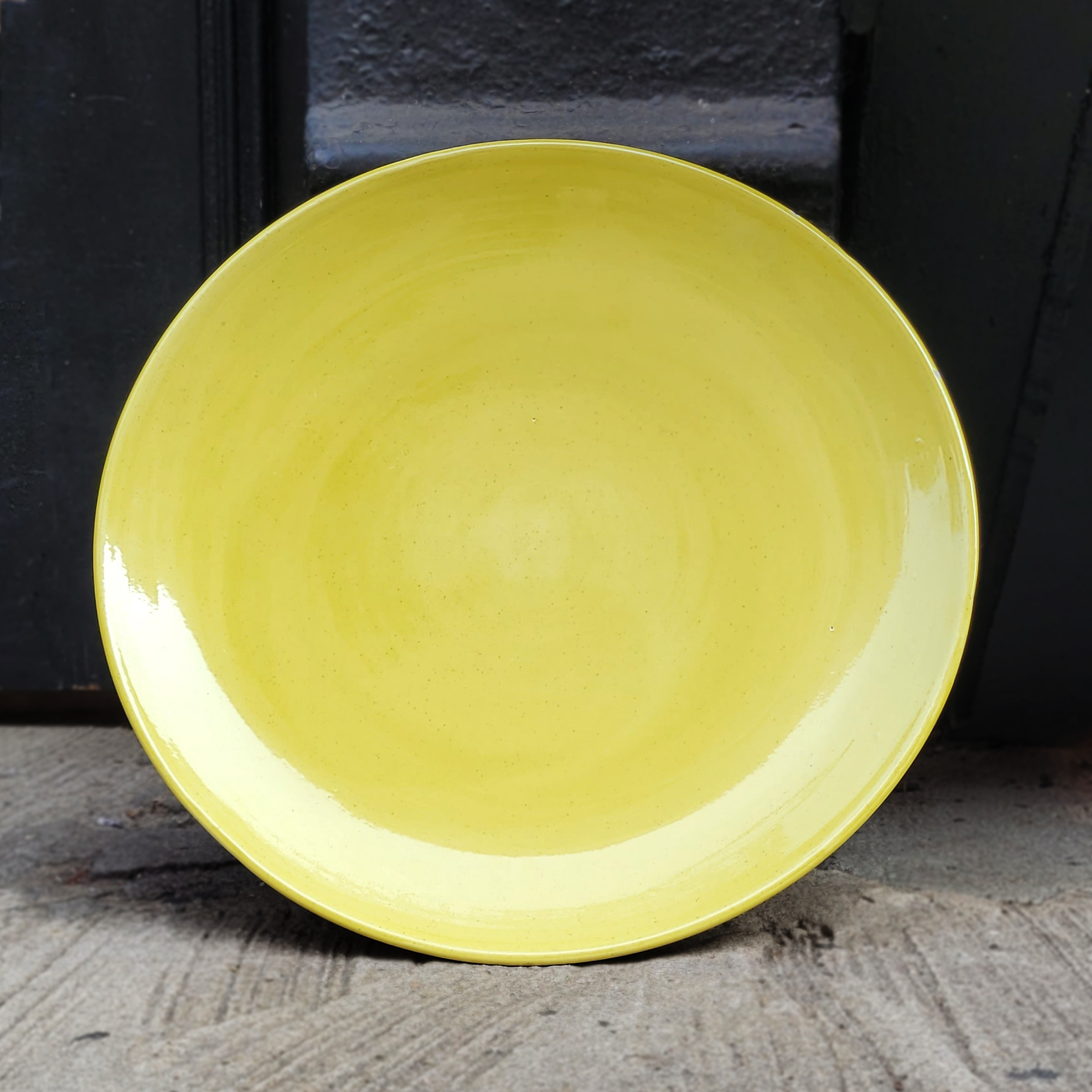 Yellow Ceramic Serving Plate