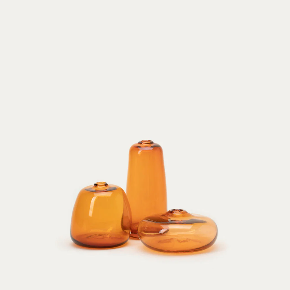 Glass Bud Vase, Apricot