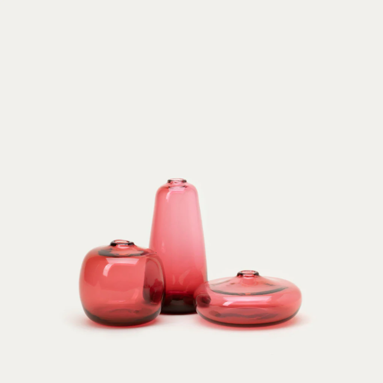 Glass Bud Vase, Ruby