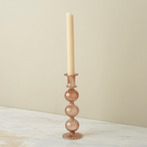 Glass Candlestick, Amaranth
