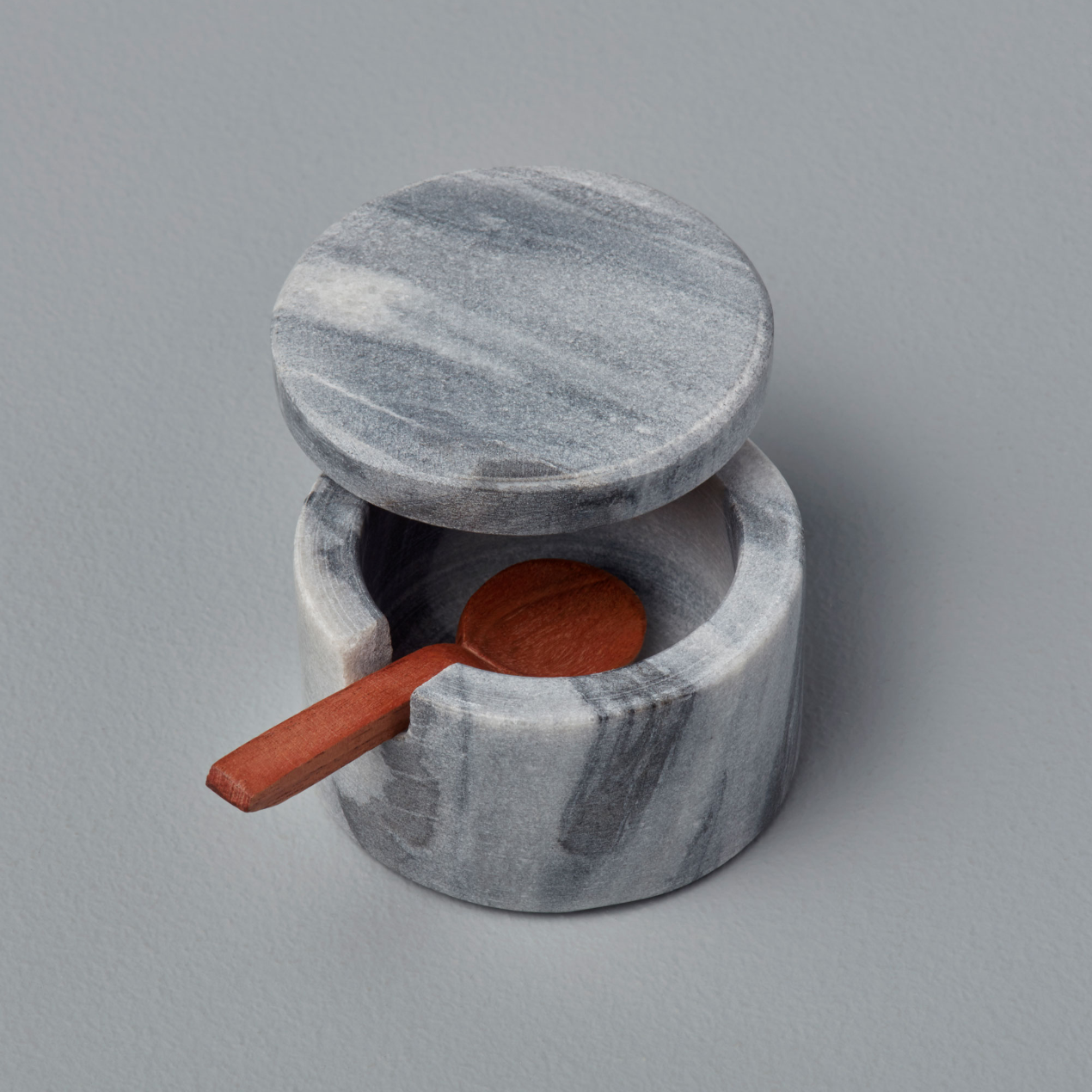 Salt Cellar in Grey Marble