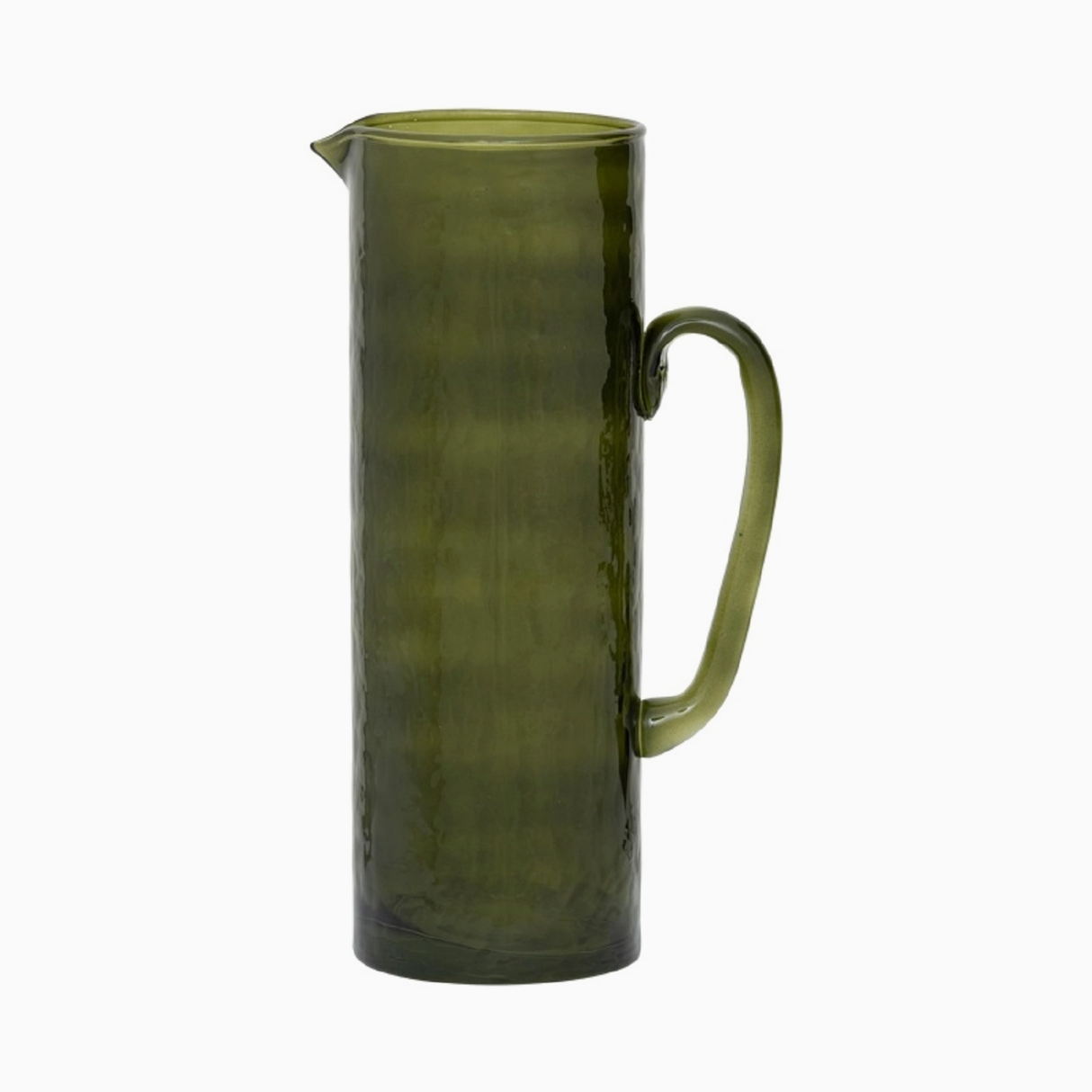 Glass Hammered Jug, Banana Palm