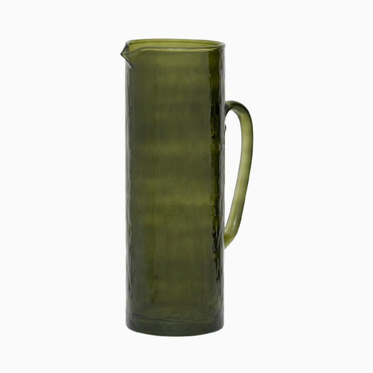 Glass Hammered Jug, Banana Palm