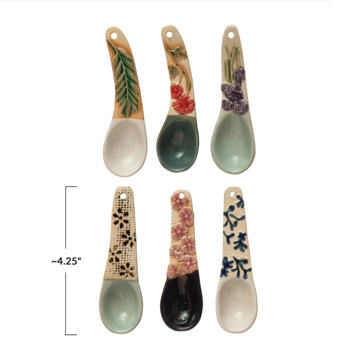 Handpainted Spice Spoon, Set of 6