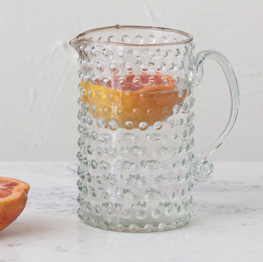 Hobnail Glass Pitcher