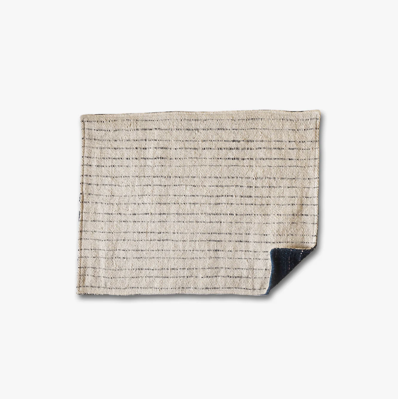 Indigo Striped Cotton Reversible Placemats, Set of 2