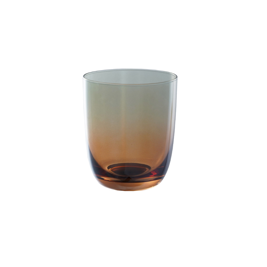 Iridescent Tumbler, Amber and Green