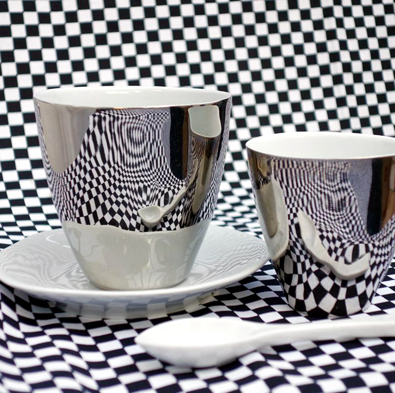 Large Cup, Platinum & Porcelain