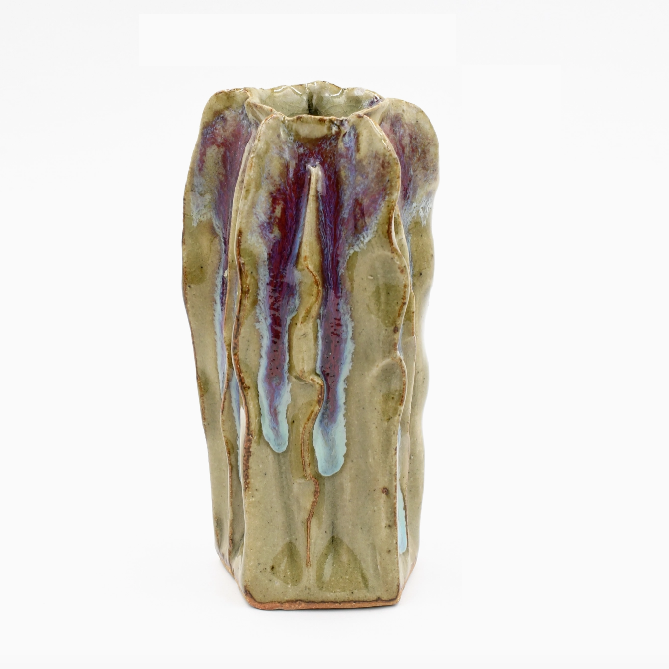 Handmade Mini Long Loofah Vase, Purple