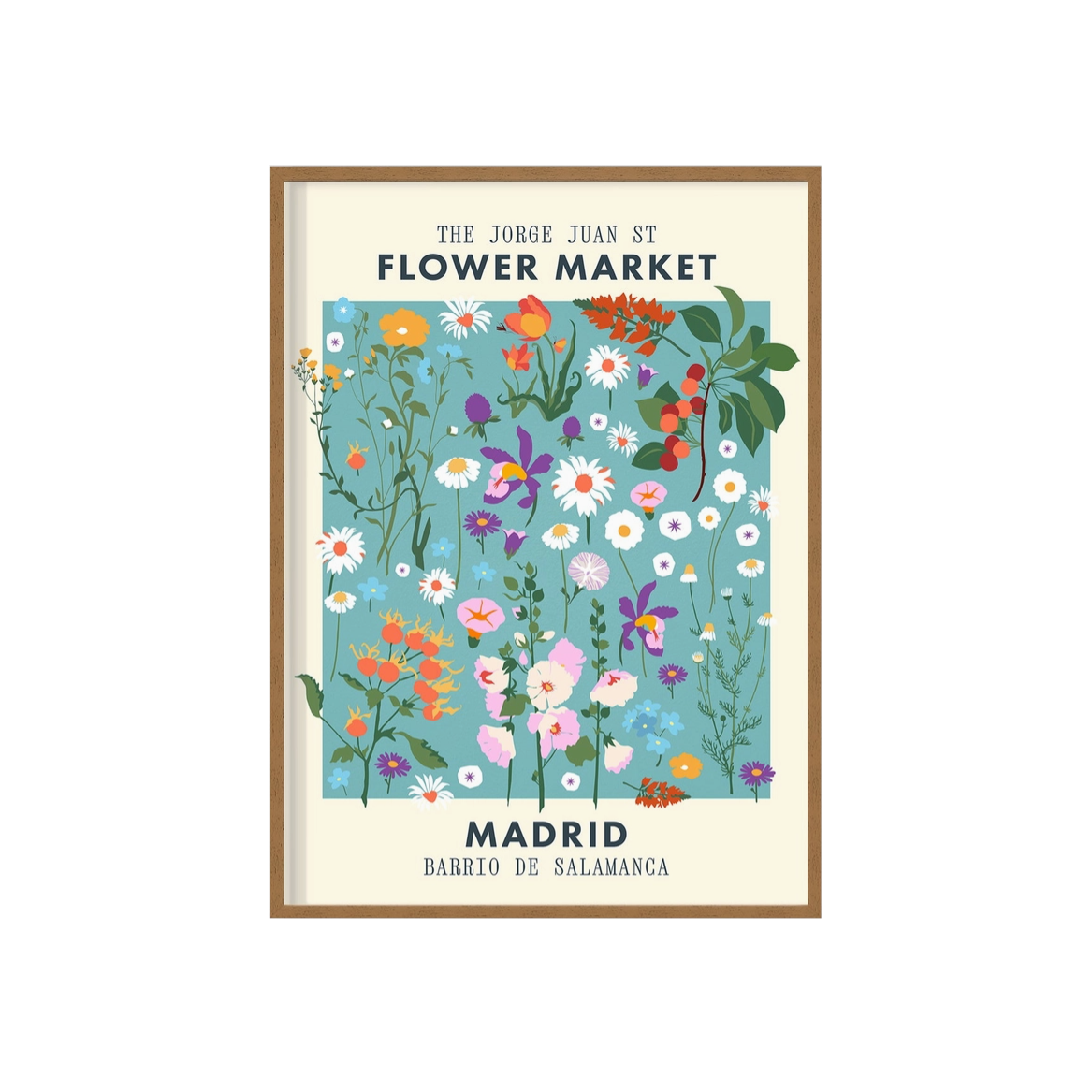 Madrid Flower Market Poster (Unframed)
