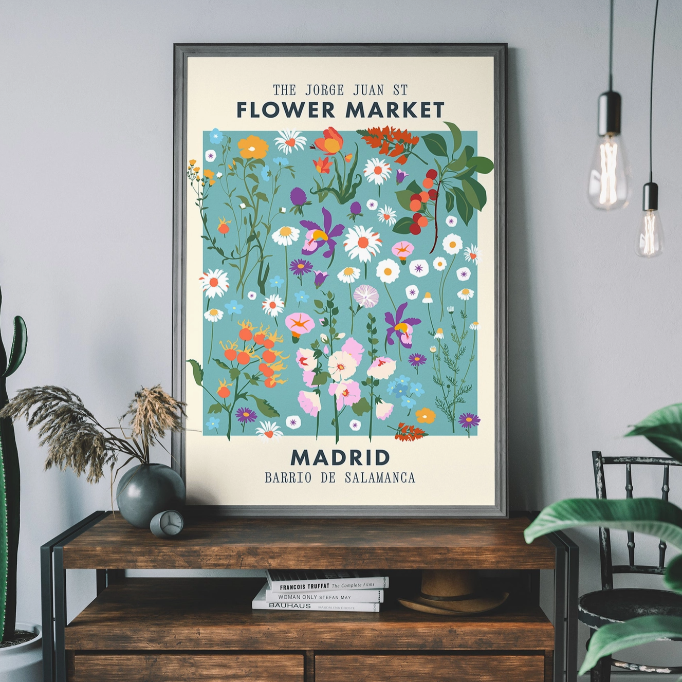 Madrid Flower Market Poster (Unframed)