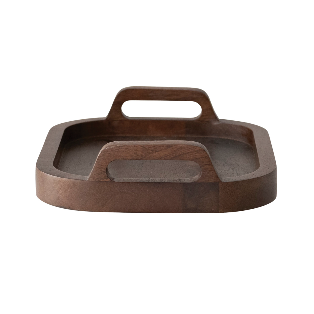 Mango Wood Tray, Walnut Finish