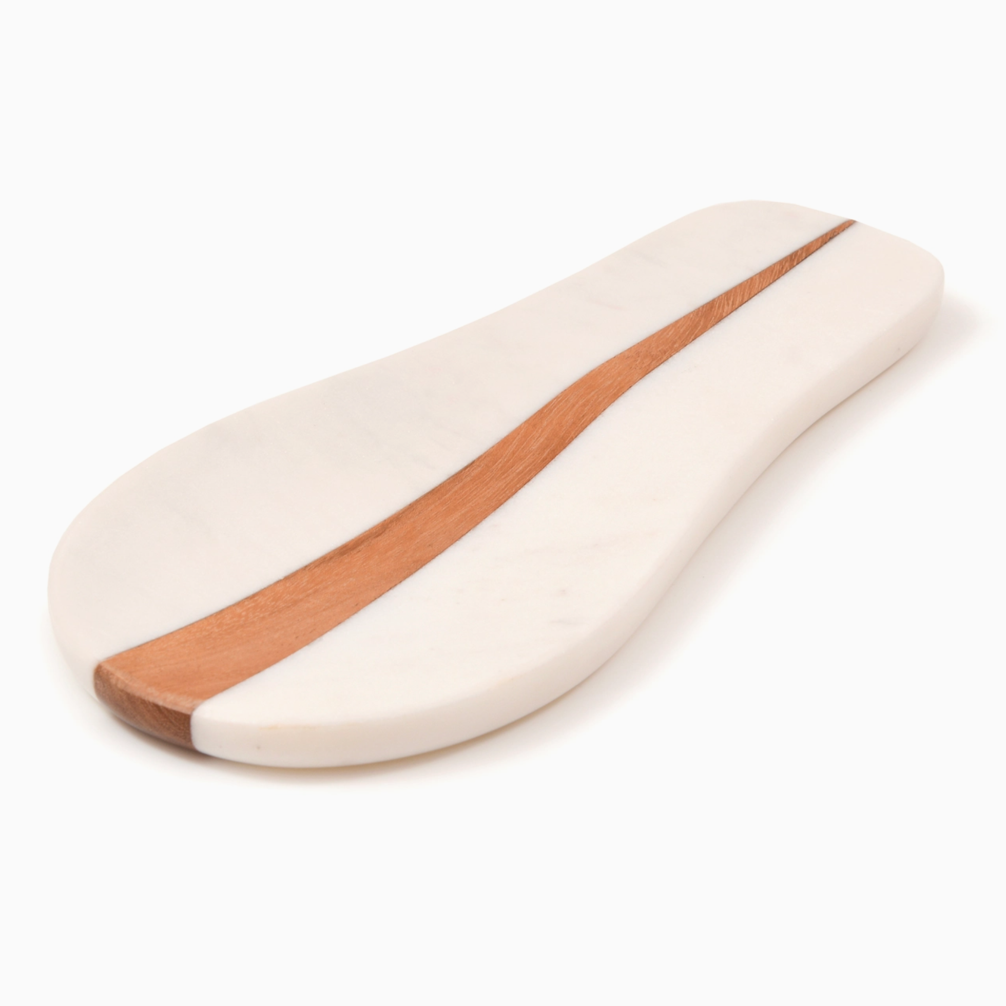Marble & Wood Spoon Rest