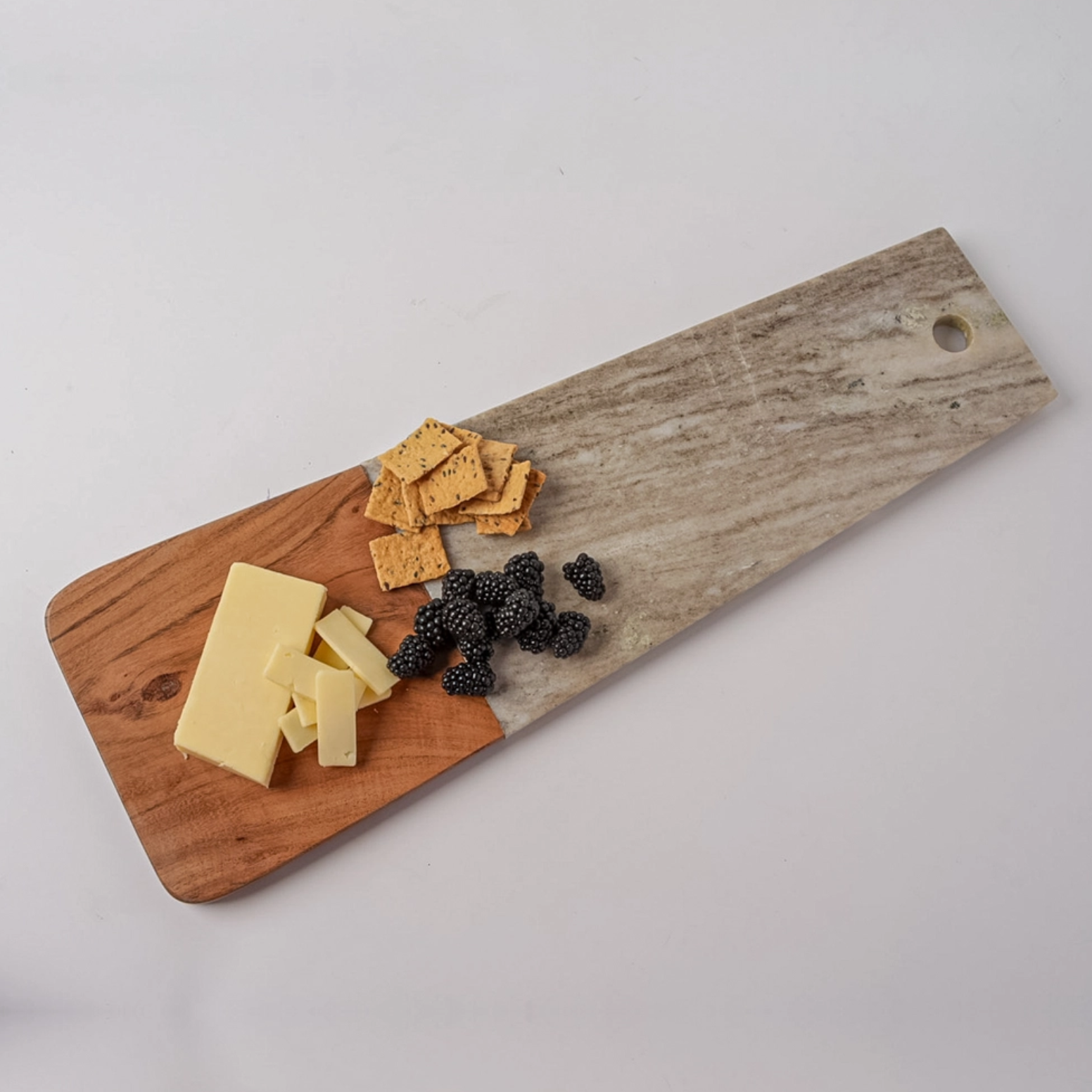 Marble & Acacia Wood Long Board