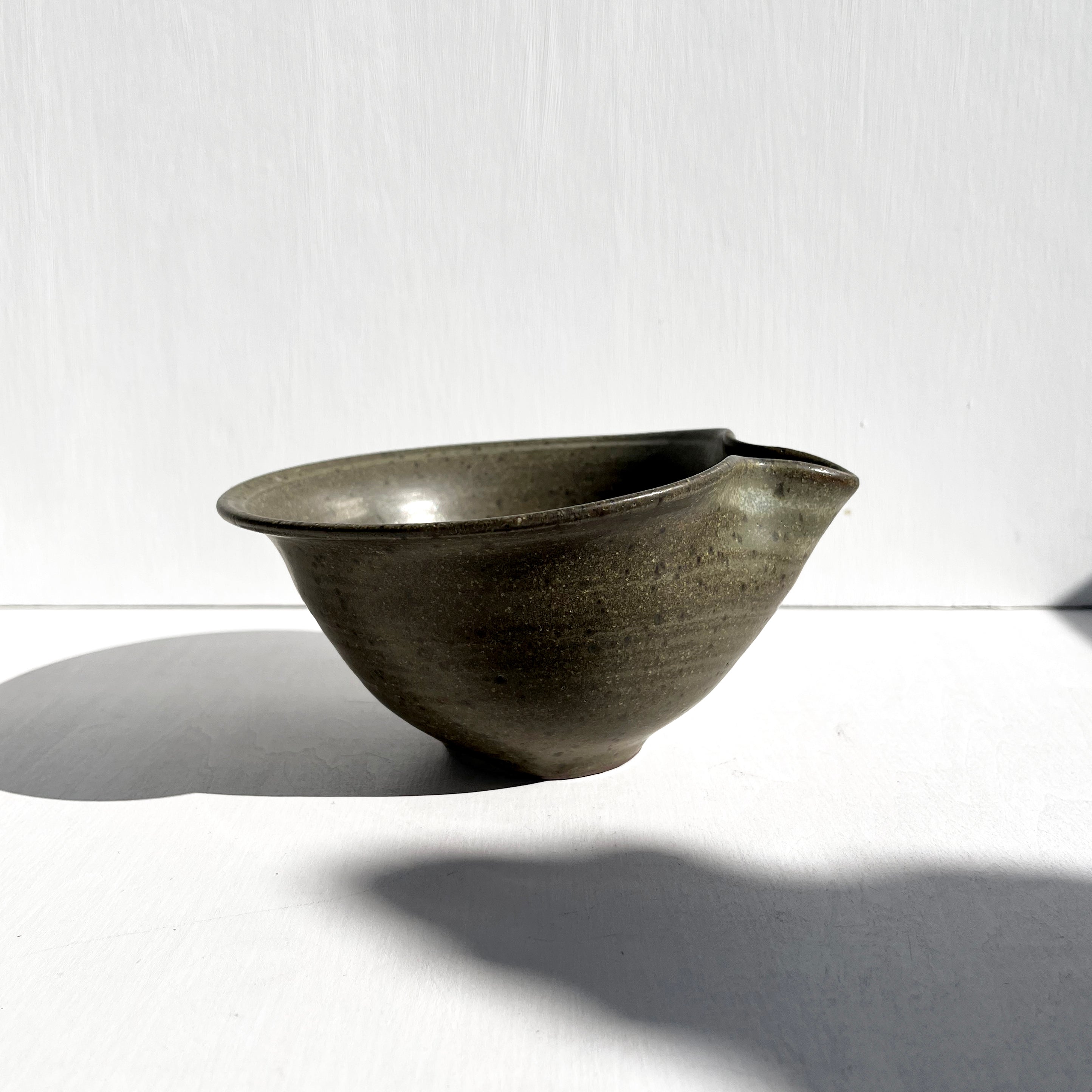 Stone Grey Matcha Bowl with Spout