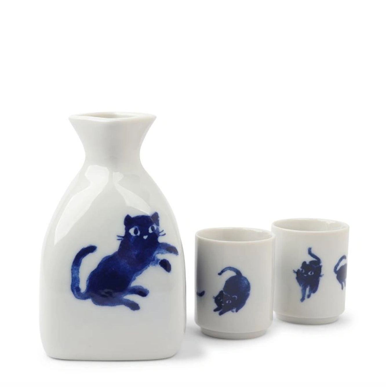 Midnight Cat Sake Set