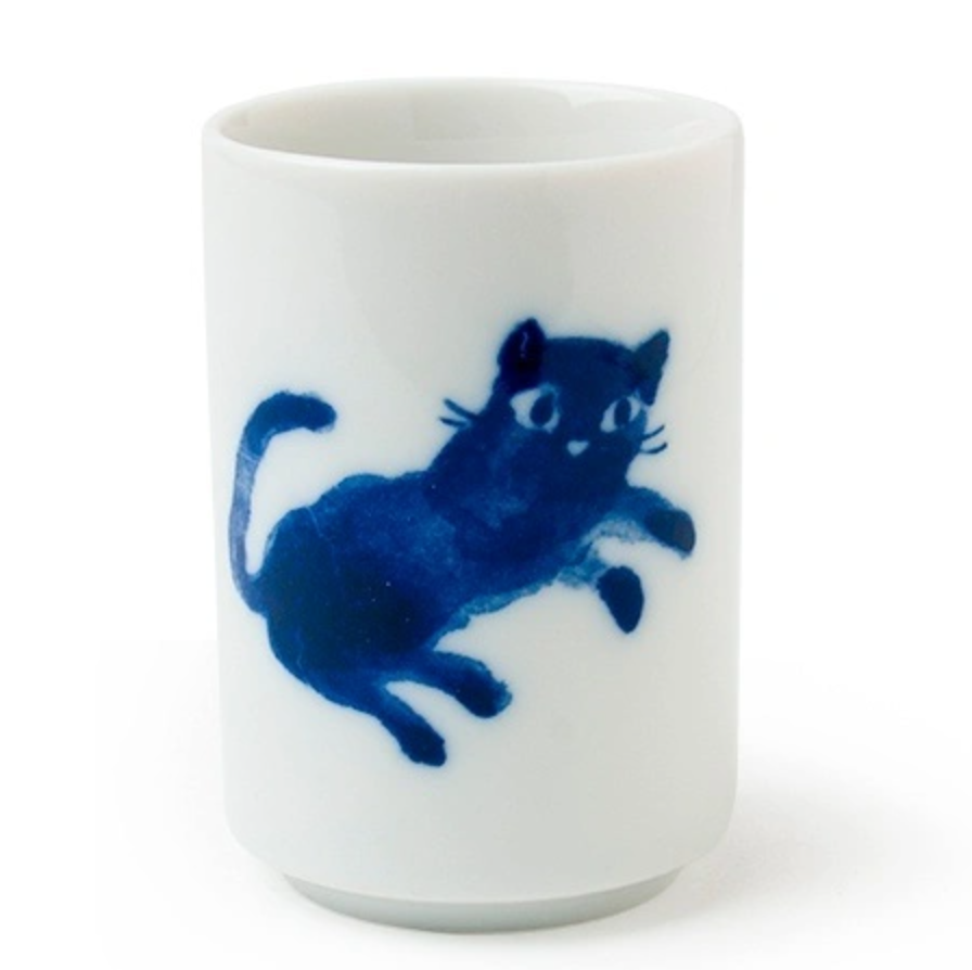 Midnight Cat Teacups, Set of 4