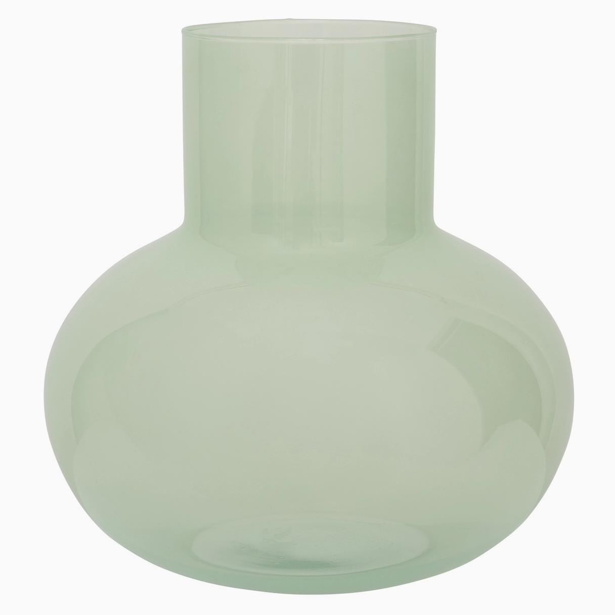 Mint Round Belly Vase