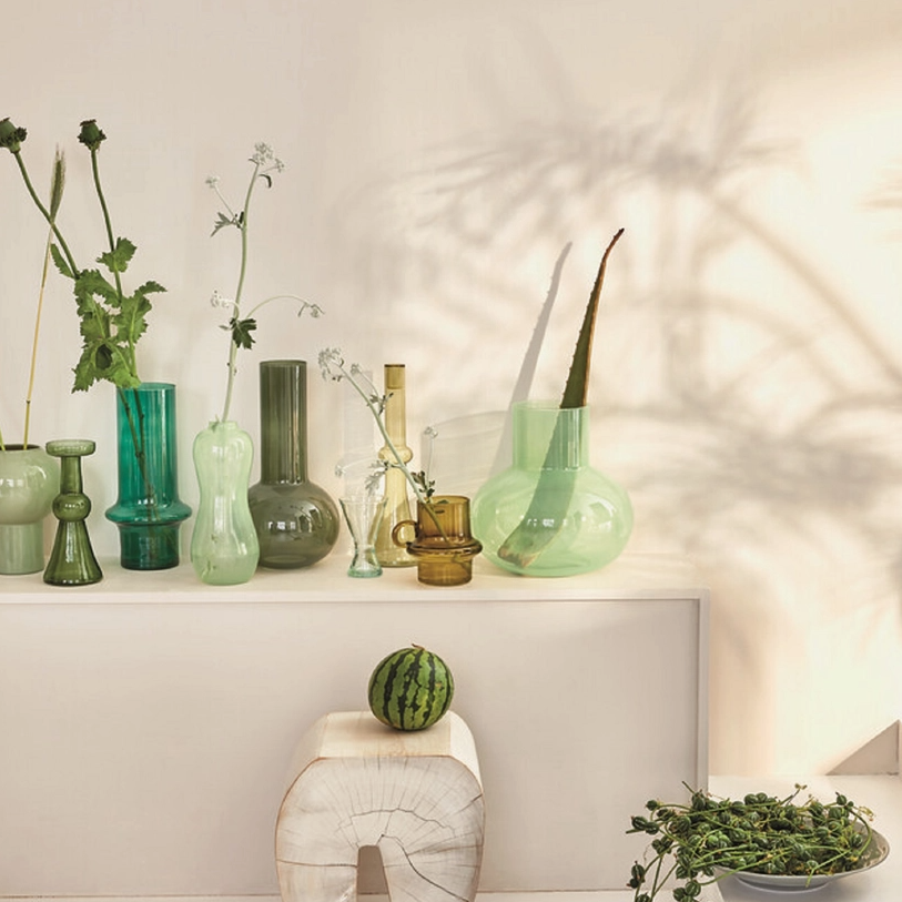 Mint Round Belly Vase