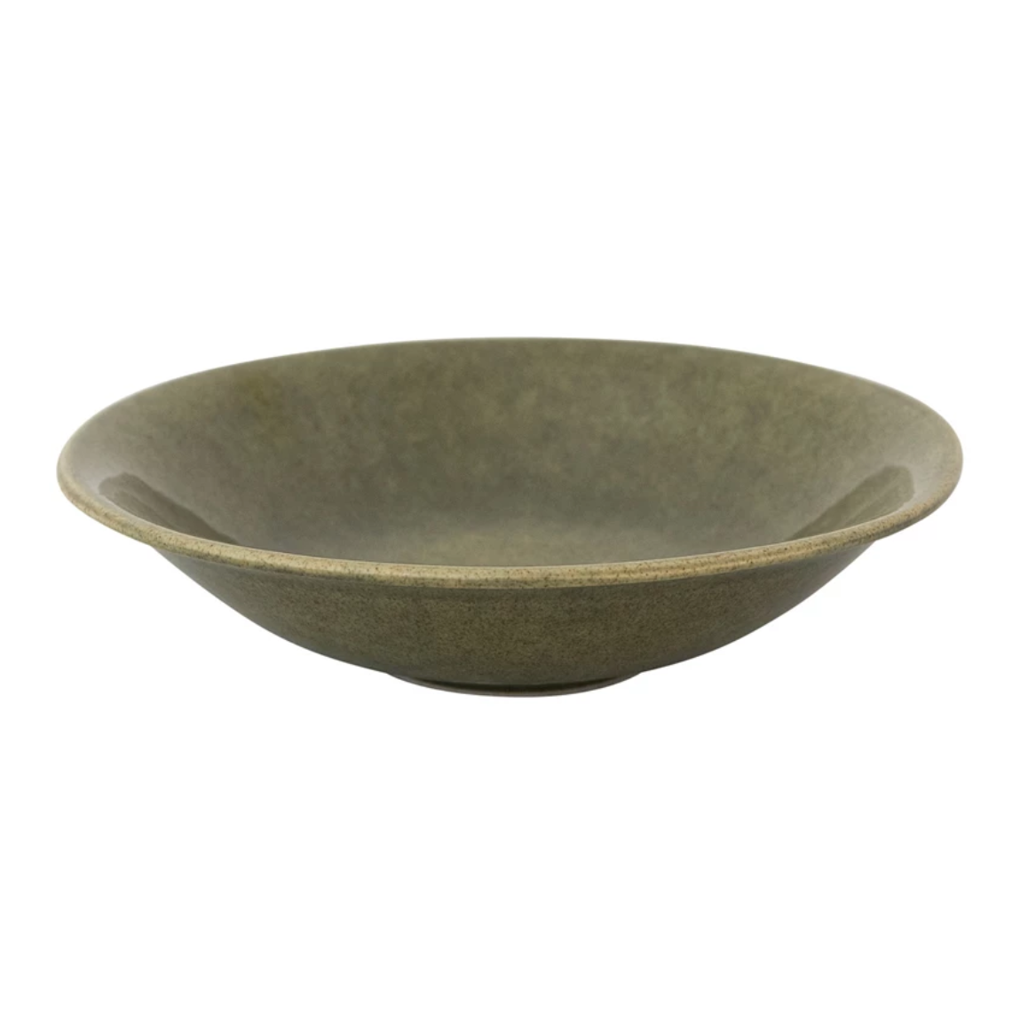 Moss Green Shallow Serving Bowl