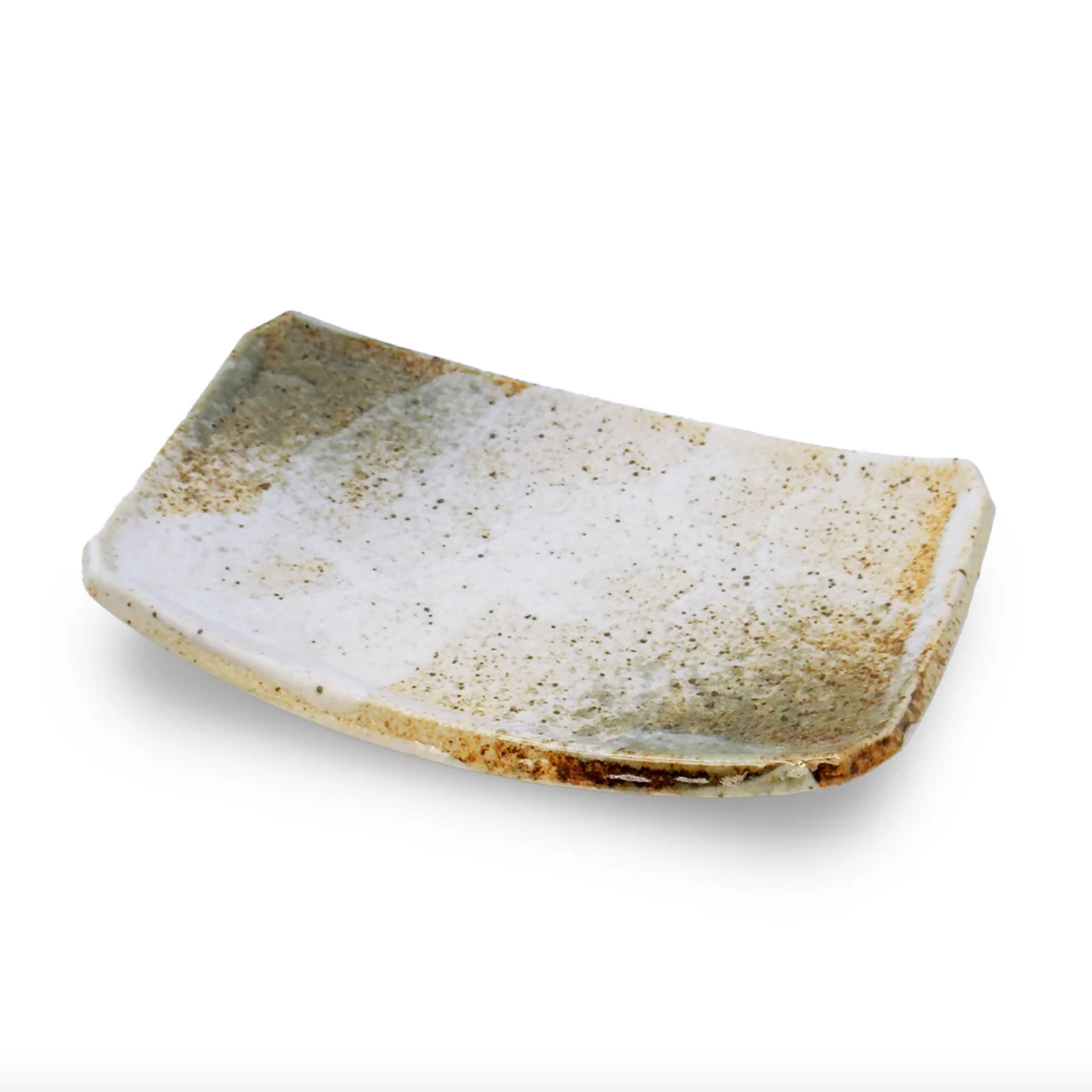 Moss White Rectangle Plate