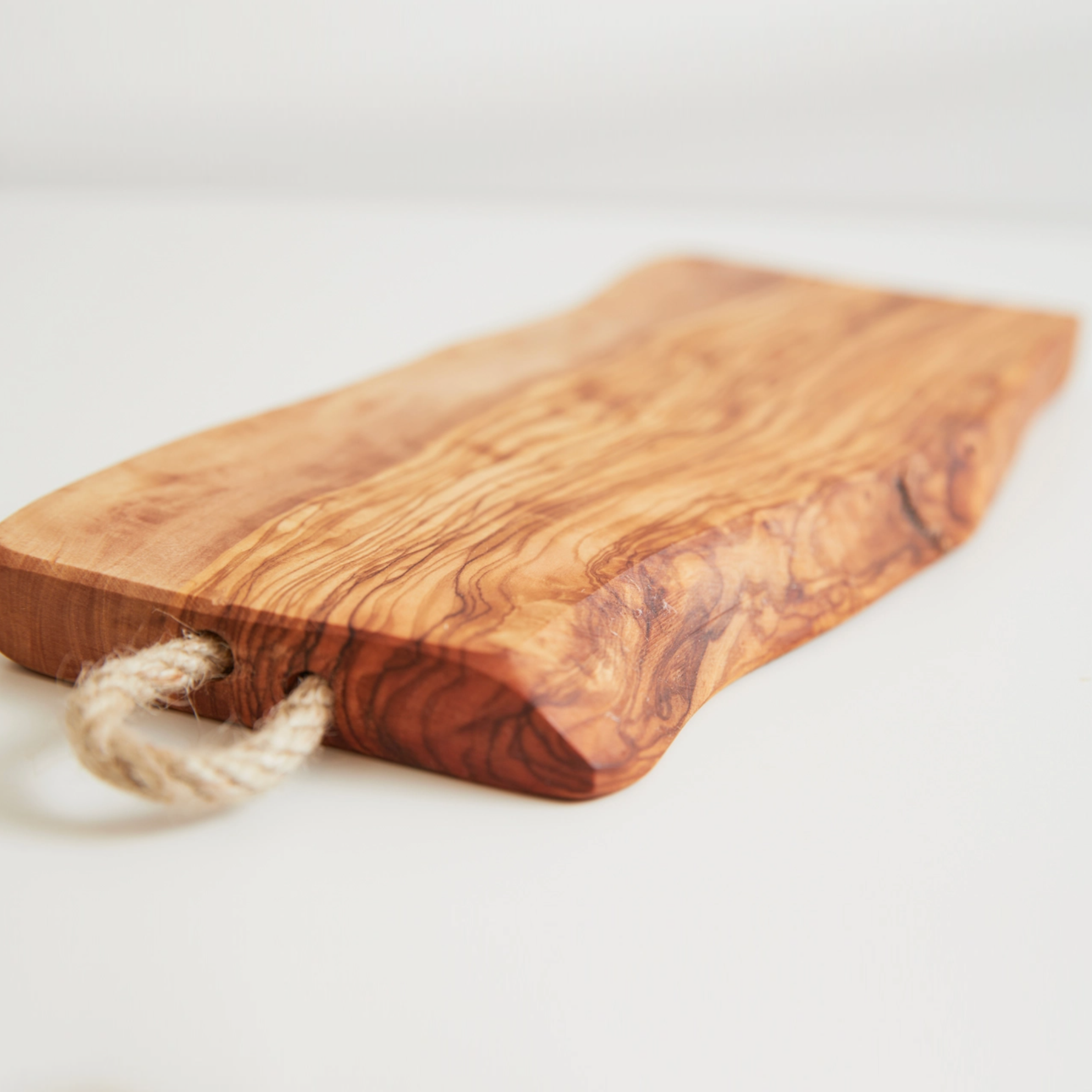 Italian Olive Wood Board with Rope Handle