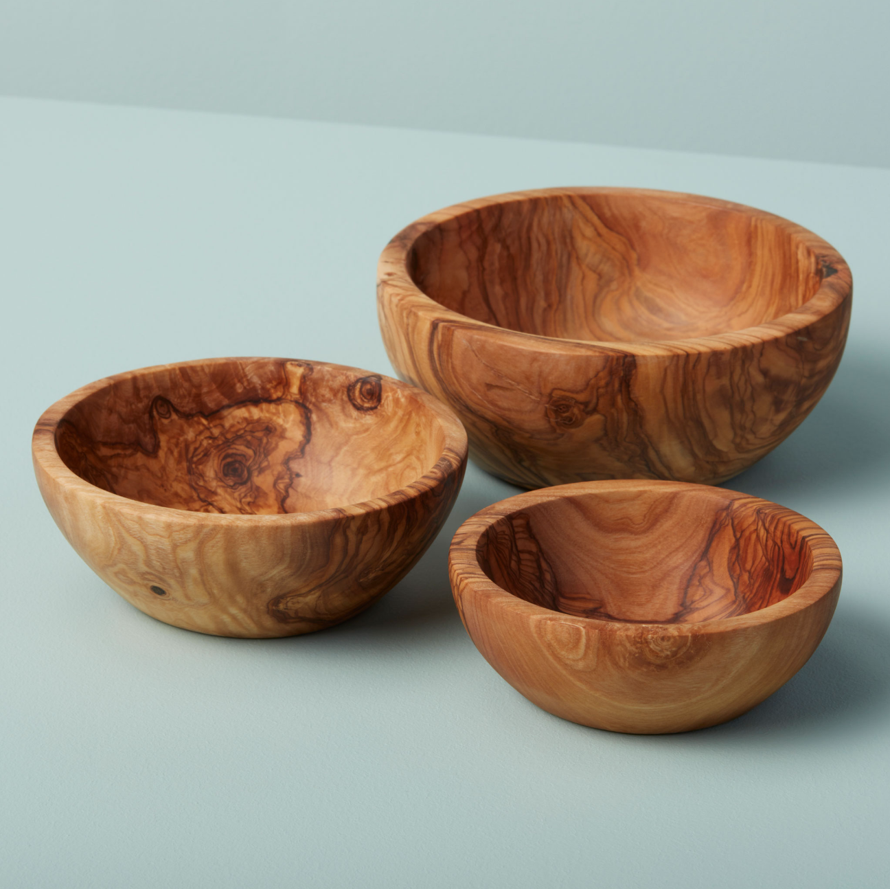 Olive Wood Nesting Bowls , Set of 3