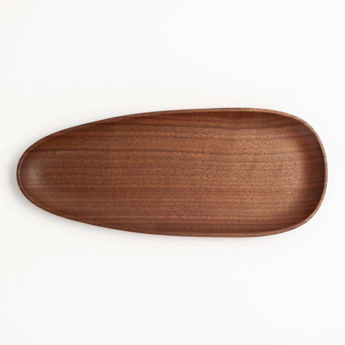 Oval Walnut Pebble Tray