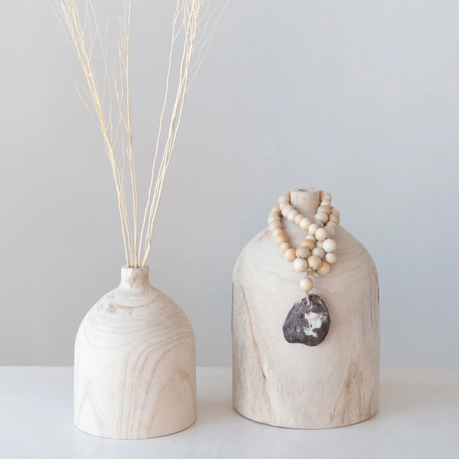 Paulownia Wood Cloche Vase