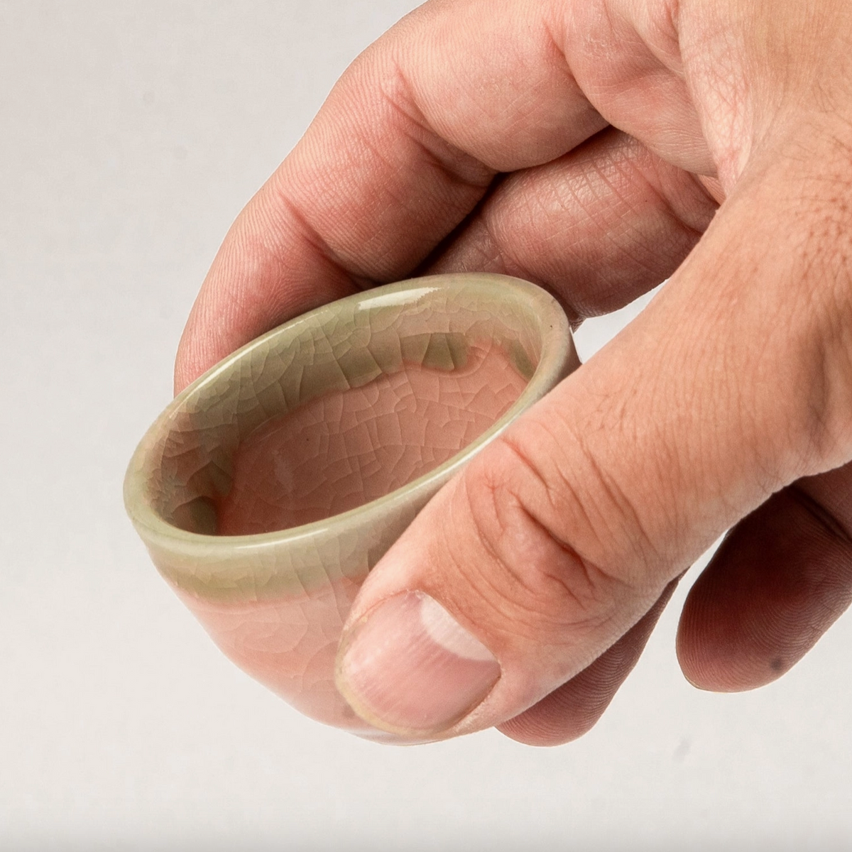 Peach Pink Sake Cup