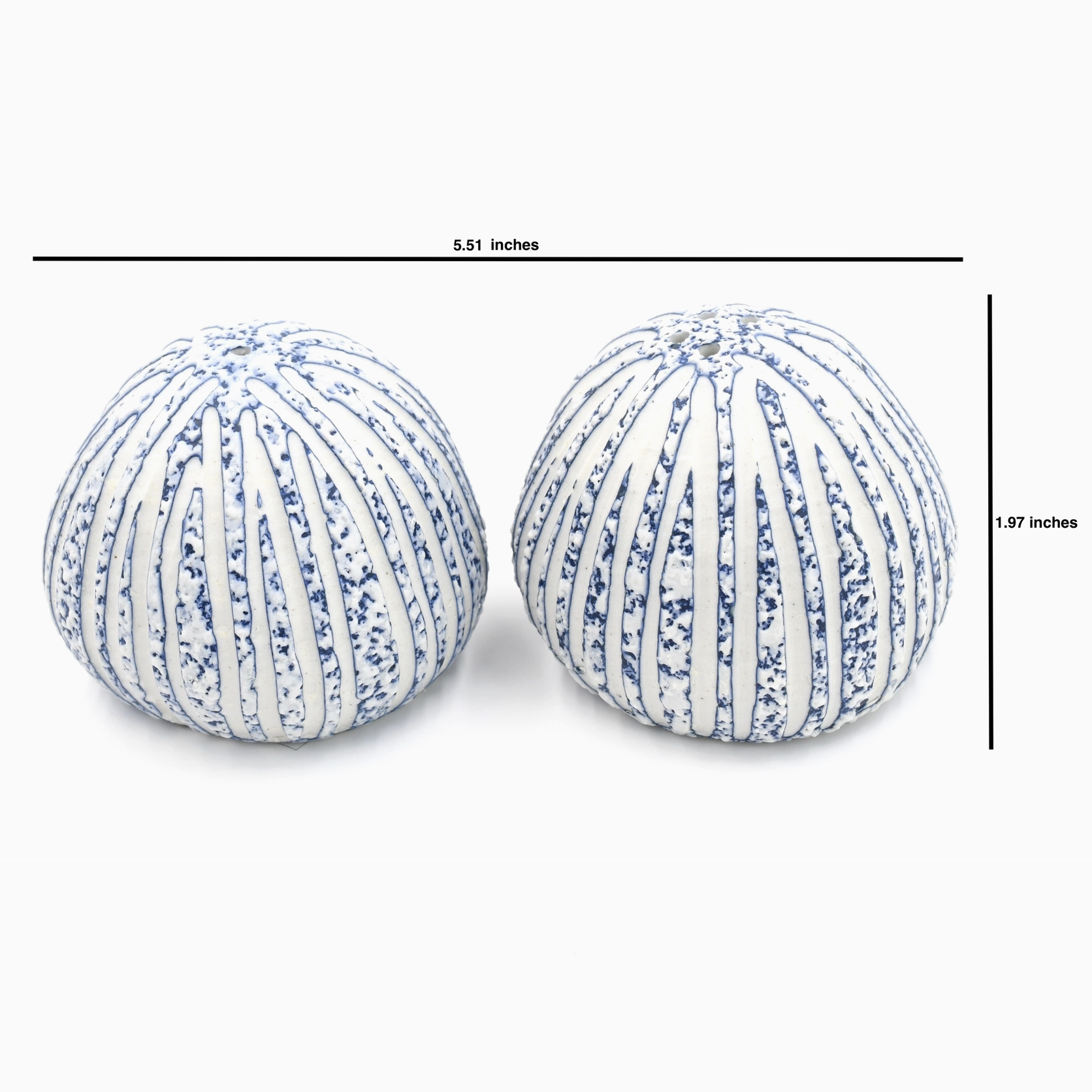 Pebble Salt & Pepper Shakers, Blue