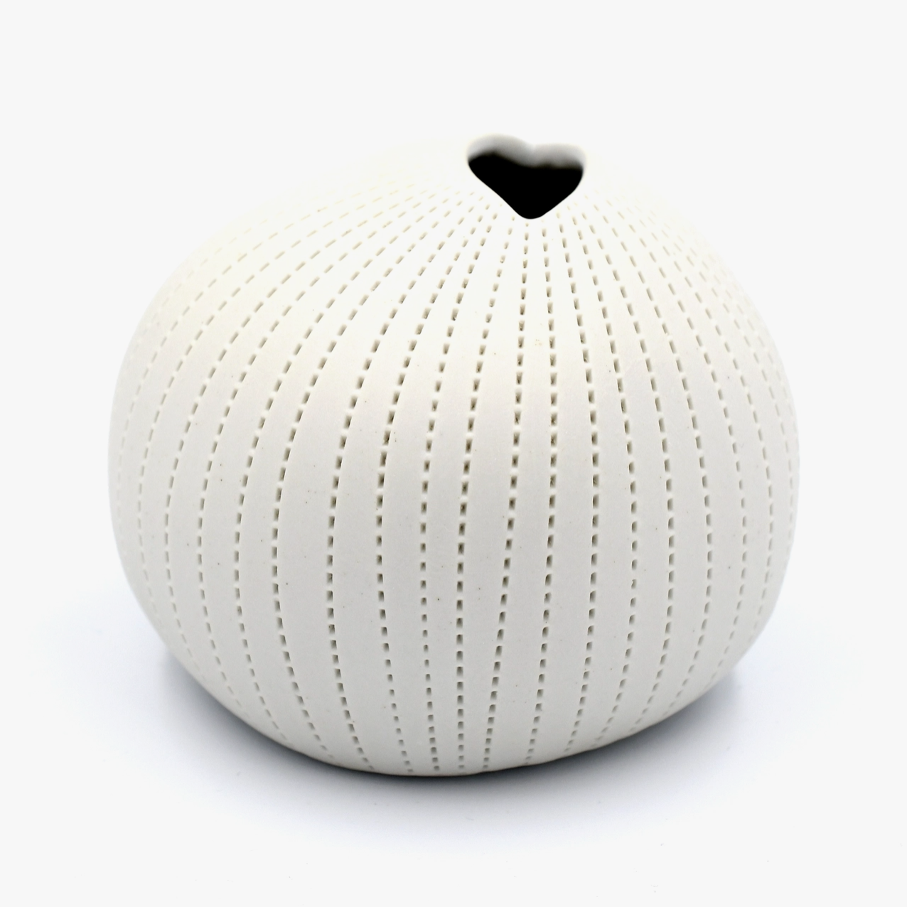 Handmade Pebble Vase, White Dots