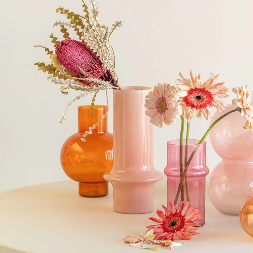Pink Cylinder Vase