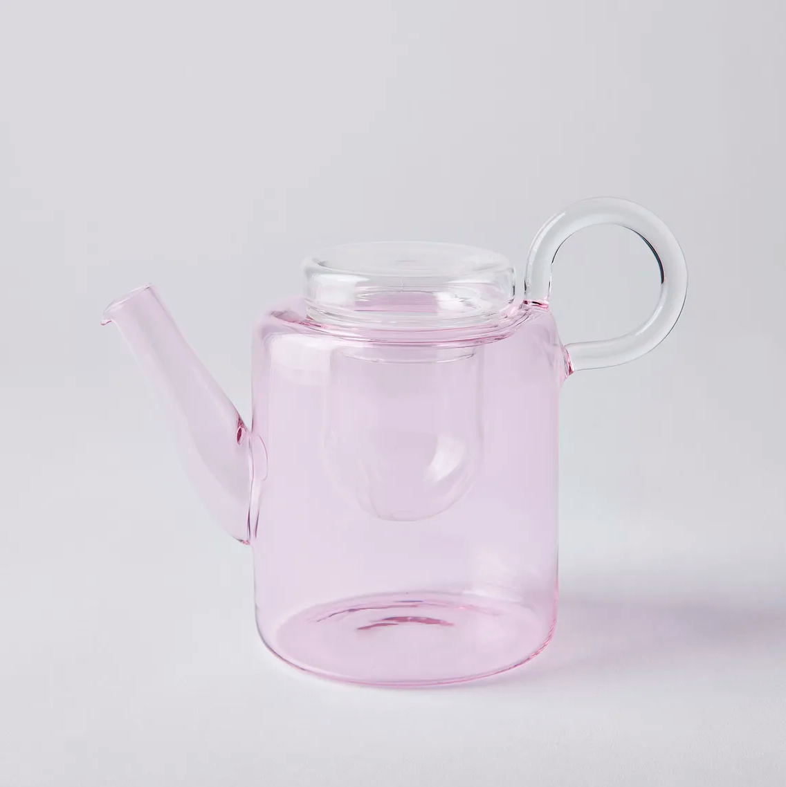 Pink Glass Teapot