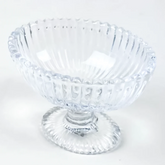 Pressed Glass Footed Dessert Bowl