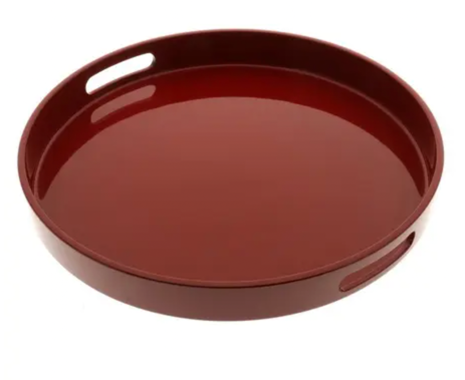 Round Lacquer Serving Tray