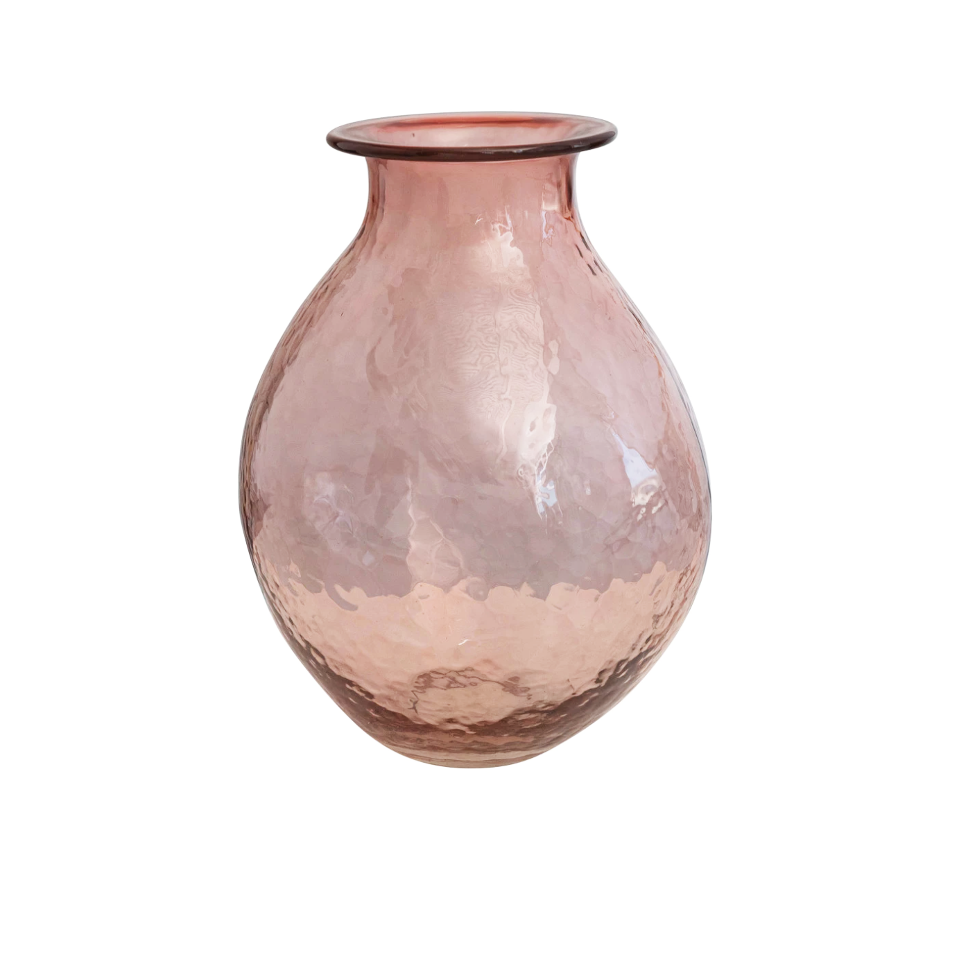 Rose Colored Glass Vase