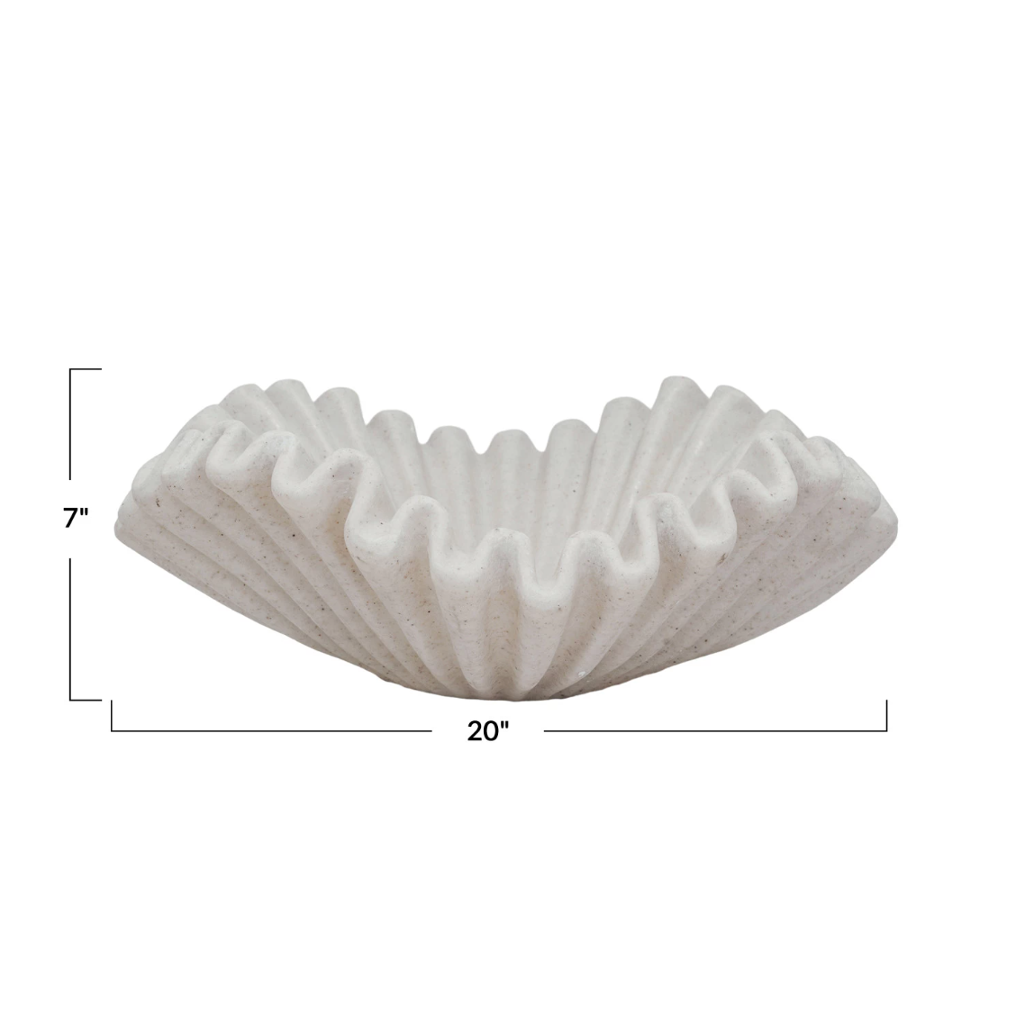 Decorative Ruffled Resin Bowl