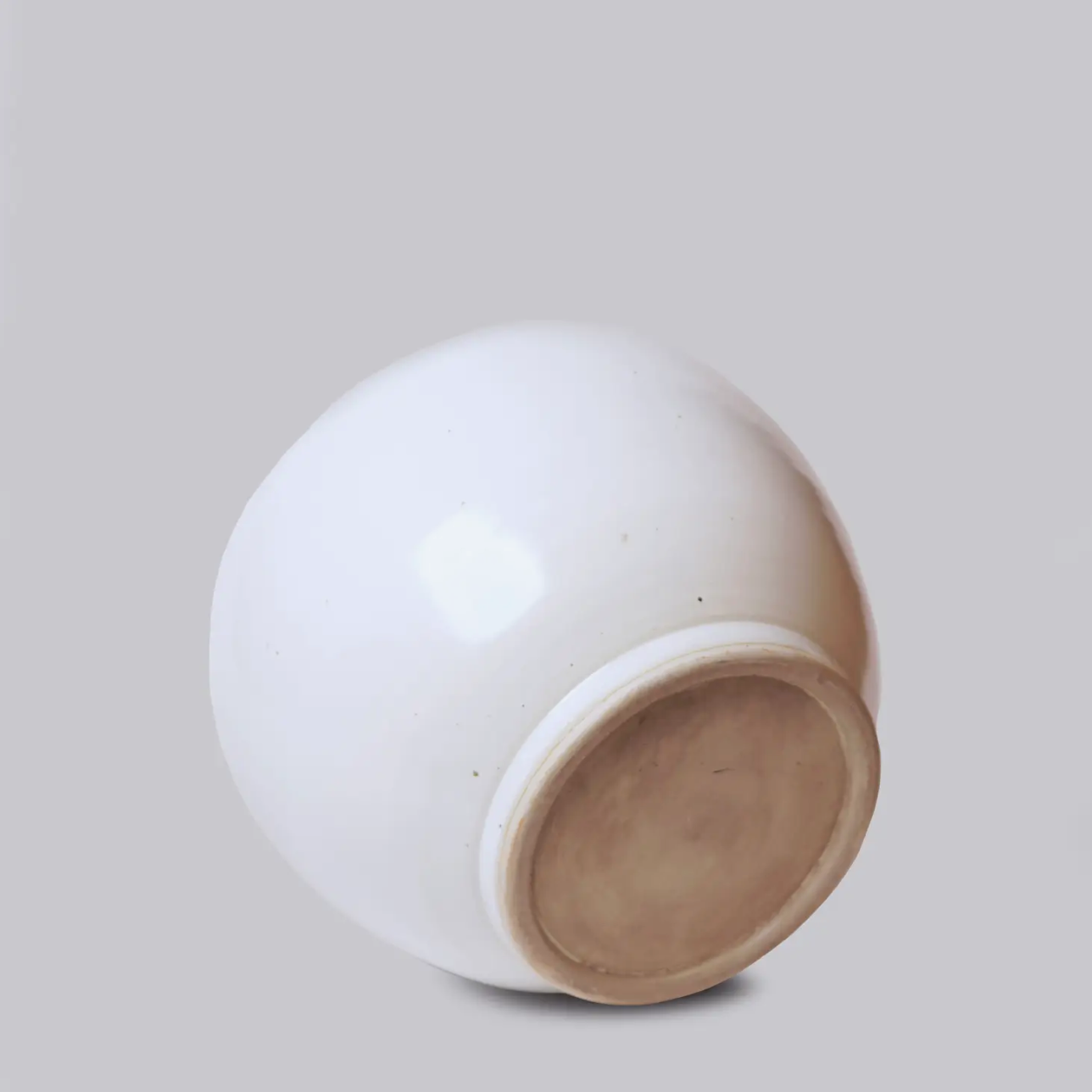 Large Rustic Round Porcelain Vase