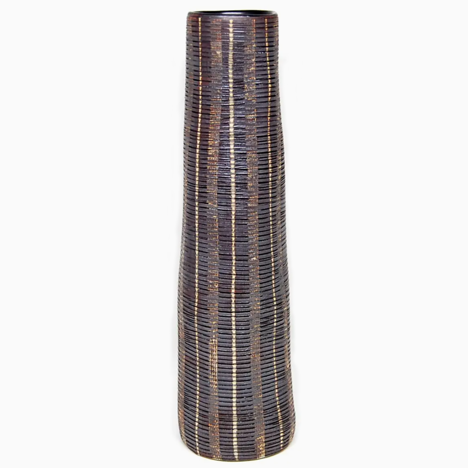 Handmade Long Coral Bud Vase, Brown