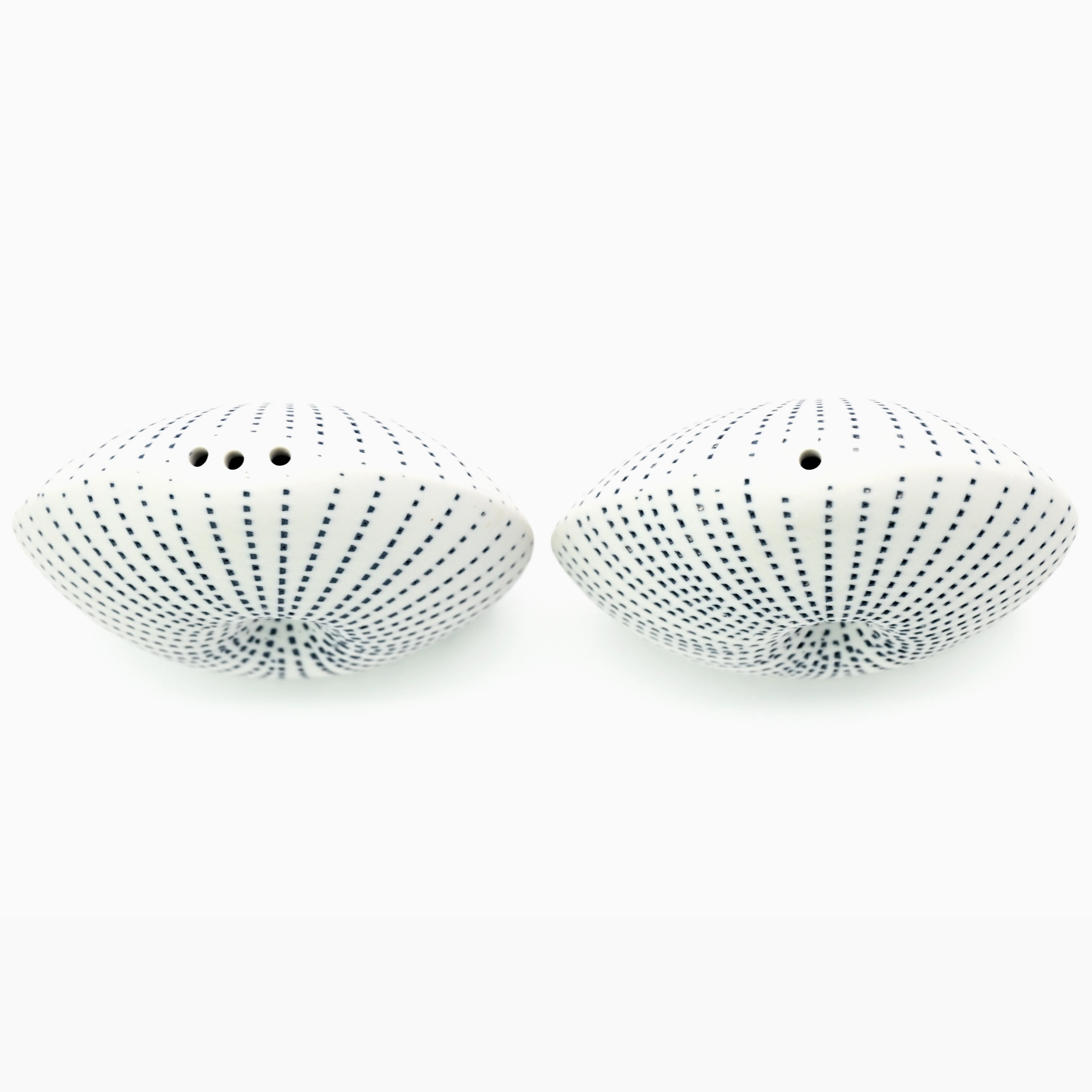 Seashell Salt & Pepper Shakers, Blue Dots