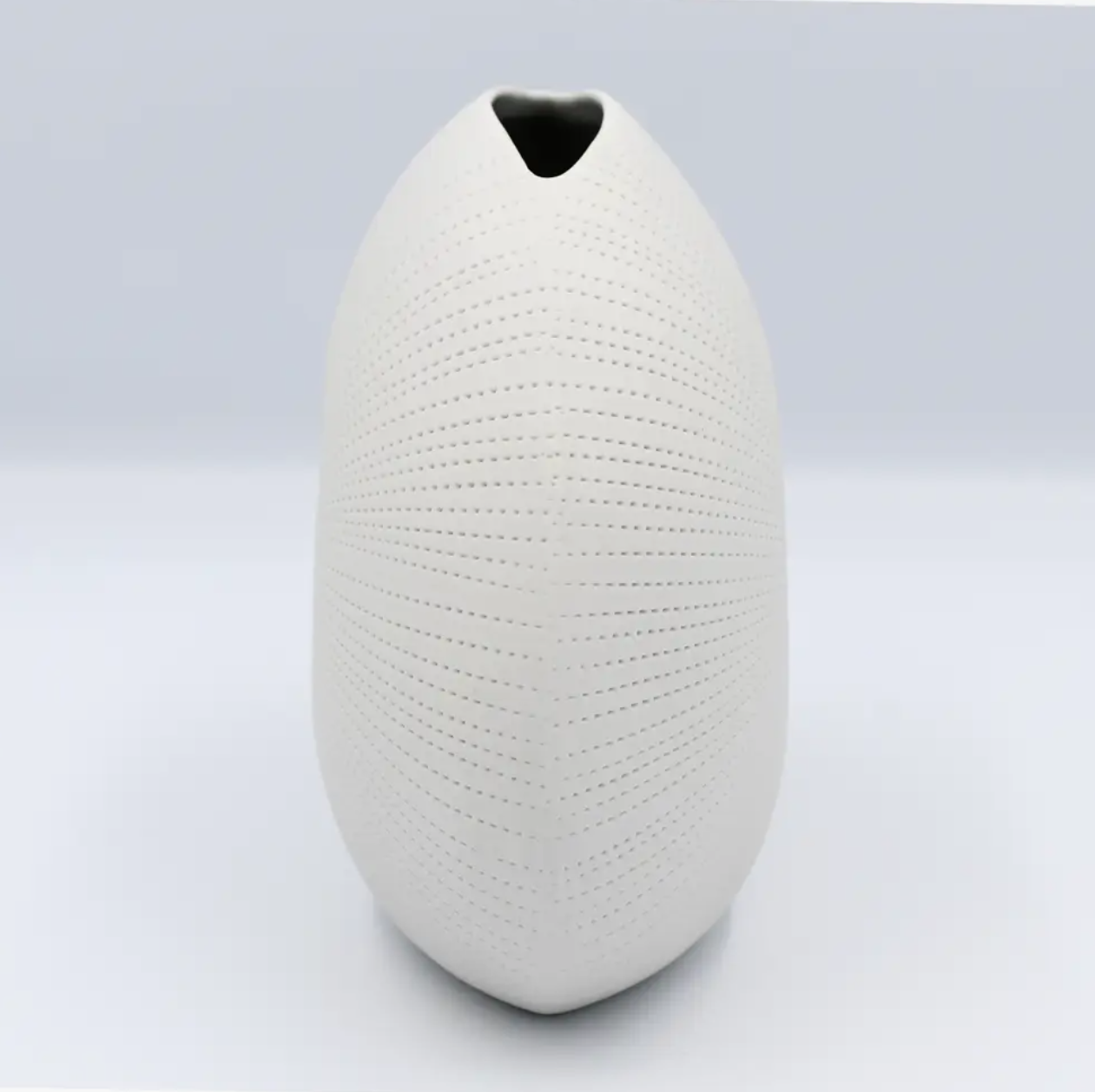 Handmade Seashell Vase, Medium, White Dots