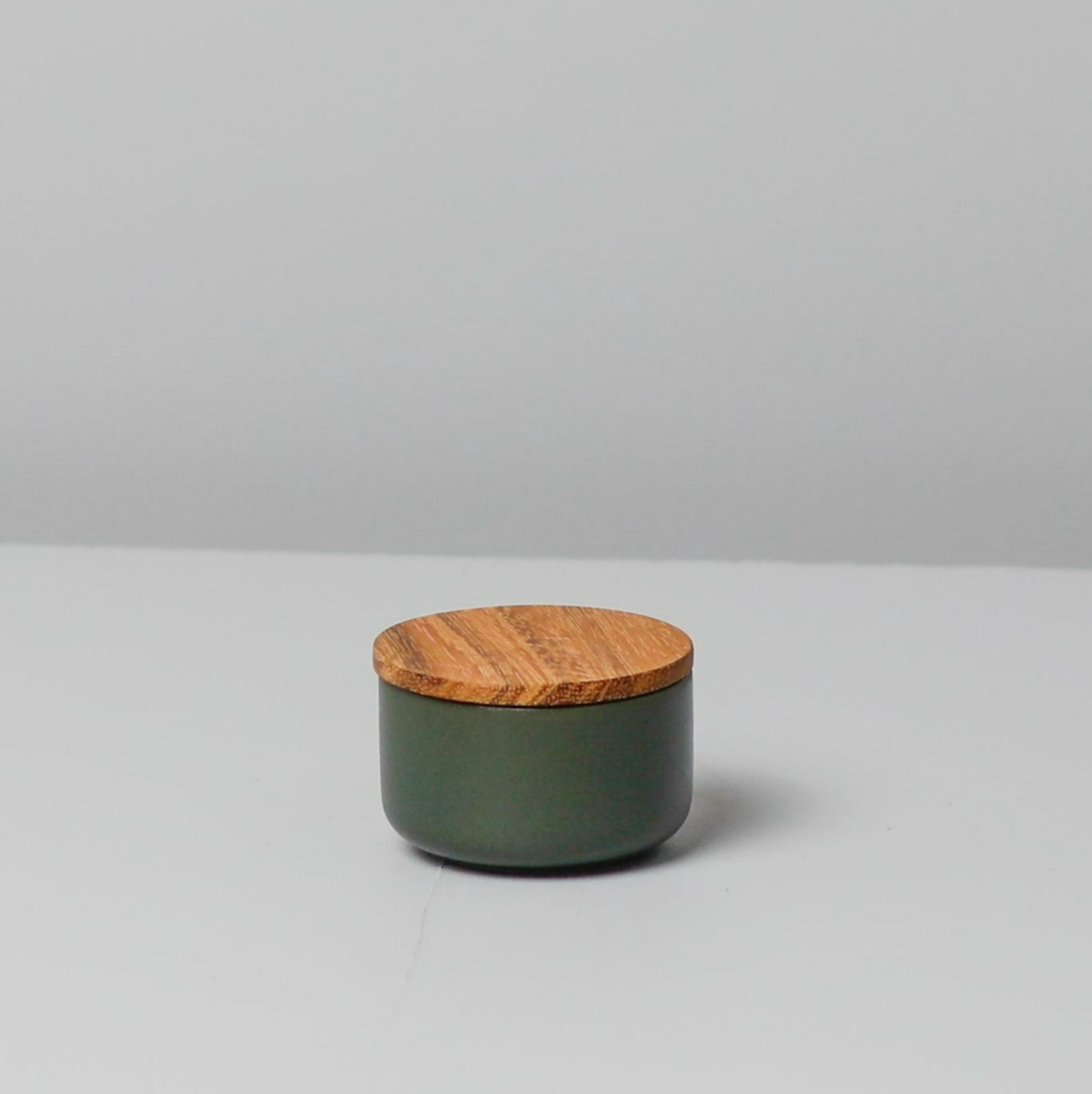 Stoneware Canister, Forest Green