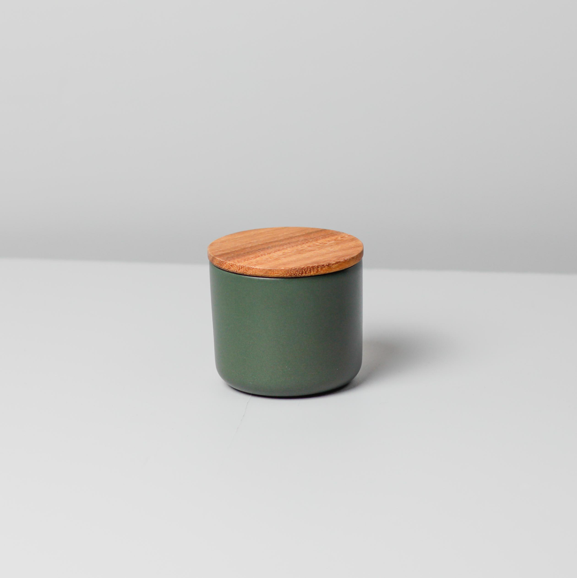 Stoneware Canister, Forest Green